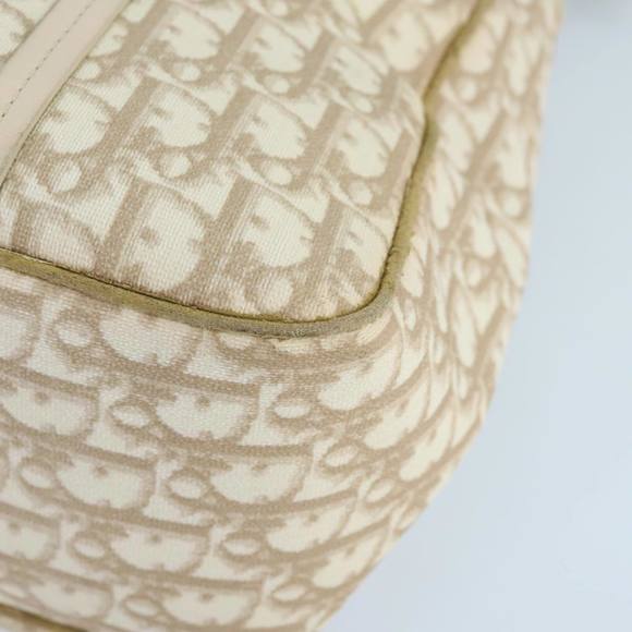 Christian Dior Trotter Romantic Tote Bag PVC Beige Silver Auth 96207 - Picture 14 of 16